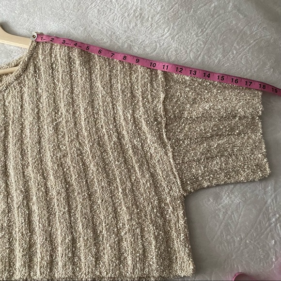 Free People Oatmeal Colored Chunky Knit Cropped Sweater - Picture 11 of 16